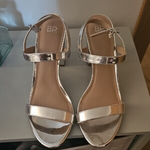 BP Shiny Metallic Sandals for Women